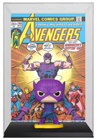 Figurine Funko Pop Marvel Comics #32 Hawkeye (Avengers 109) - Comic Cover