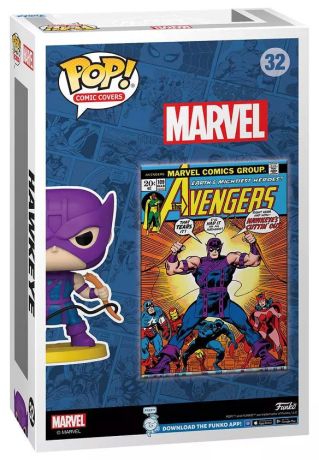 Figurine Funko Pop Marvel Comics #32 Hawkeye (Avengers 109) - Comic Cover