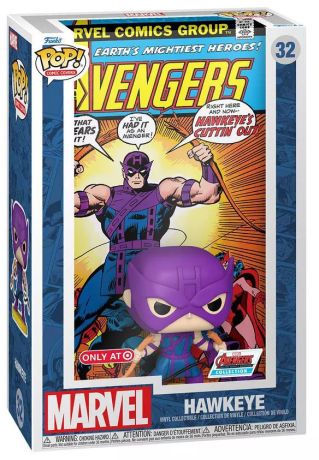 Figurine Funko Pop Marvel Comics #32 Hawkeye (Avengers 109) - Comic Cover