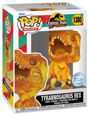 Figurine Funko Pop Jurassic Park #1380 Tyrannosaurus Rex (Ambre) - Translucide