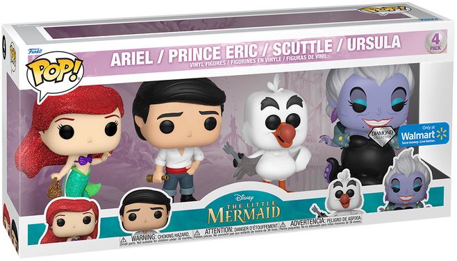 Figurine Funko Pop La Petite Sirène [Disney] Ariel / Prince Eric / Eurêka / Ursula - Pack
