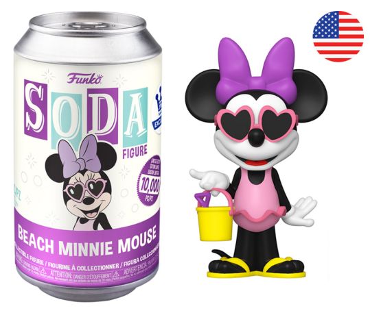 Figurine Funko Soda Disney Minnie Mouse à la Plage (Canette Violette)