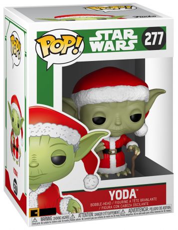 Figurine Funko Pop Star Wars : Noël #277 Yoda - Père Noël