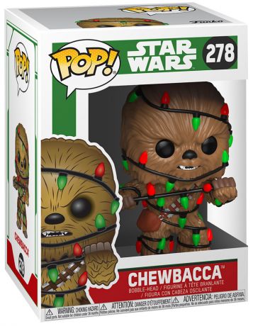 Figurine Funko Pop Star Wars : Noël #278 Chewbacca - Guirlande de Noël