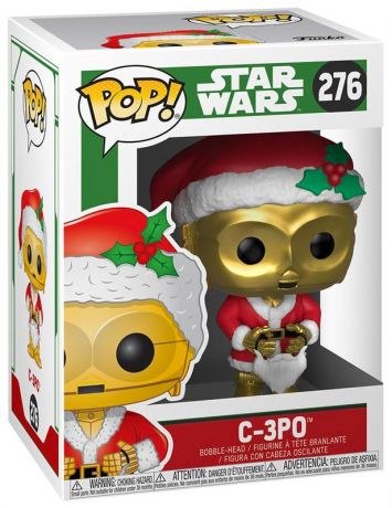 Figurine Funko Pop Star Wars : Noël #276 C-3PO - Père Noël