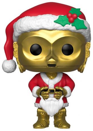Figurine Funko Pop Star Wars : Noël #276 C-3PO - Père Noël