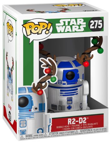 Figurine Funko Pop Star Wars : Noël #275 R2-D2 avec cornes de renne