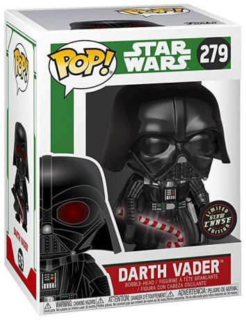 Figurine Funko Pop Star Wars : Noël #279 Dark Vador avec sucre d'orge - Brille dans le Noir [Chase]