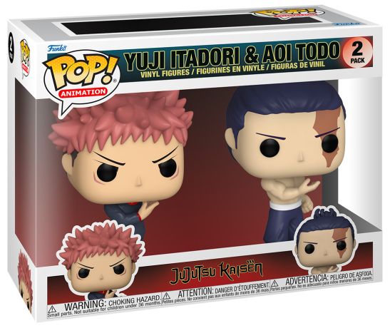 Figurine Funko Pop Jujutsu Kaisen Yuji Itadori & Aoi Todo - Pack