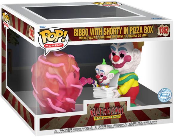Figurine Funko Pop Les Clowns tueurs venus d'ailleurs #1362 Bibbo avec Shorty dans la Boîte de Pizza - Moment