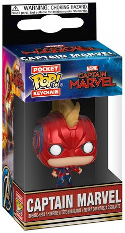 Figurine Funko Pop Captain Marvel [Marvel] Captain Marvel avec casque - Porte-clés