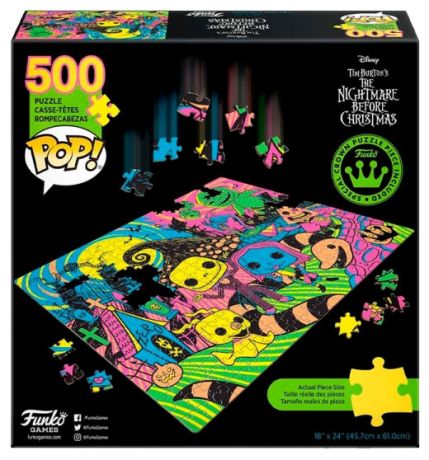 Puzzle Funko Pop! L'étrange Noël de M. Jack [Disney] Puzzle Black Light (500 pièces)