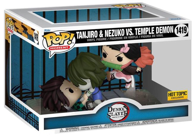 Figurine Funko Pop Demon Slayer #1419 Tanjiro et Nezuko vs Le Démon du Temple