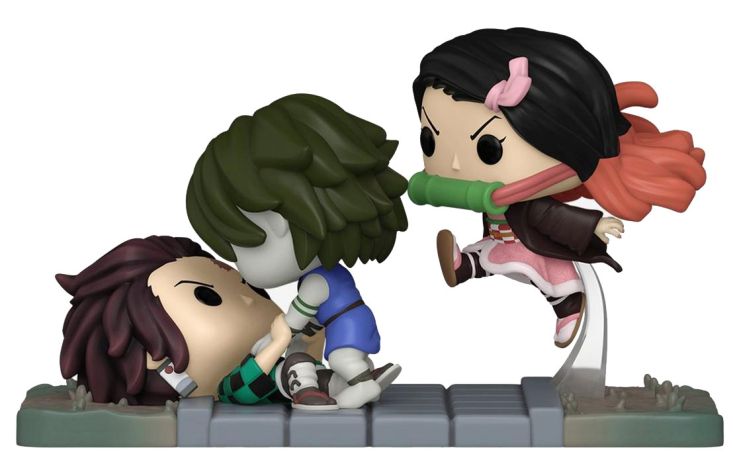 Figurine Funko Pop Demon Slayer #1419 Tanjiro et Nezuko vs Le Démon du Temple