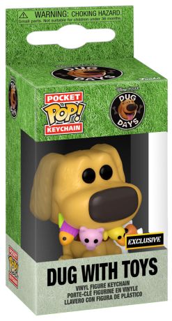 Figurine Funko Pop Dug Days  Dug avec jouets - Porte-clés