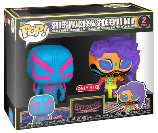 Figurine Funko Pop Spider-Man : Across the Spider-Verse [Marvel] Spider-Man 2099 & Spider-Man India - Pack