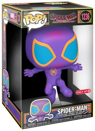 Figurine Funko Pop Spider-Man : Across the Spider-Verse [Marvel] #1236 Spider-Man (Black Light) - 25 cm