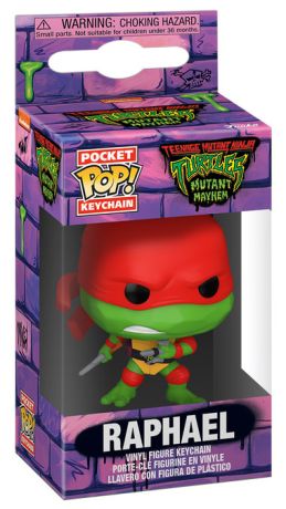 Figurine Funko Pop Tortues Ninja Raphael - Porte-clés (Mutant Mayhem)