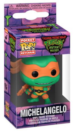 Figurine Funko Pop Tortues Ninja Michelangelo - Porte-clés (Mutant Mayhem)