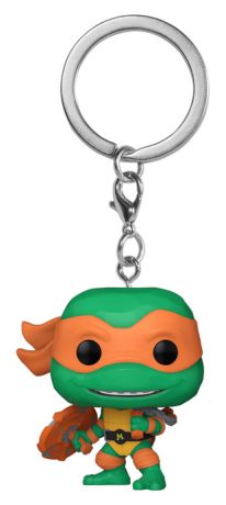 Figurine Funko Pop Tortues Ninja Michelangelo - Porte-clés (Mutant Mayhem)