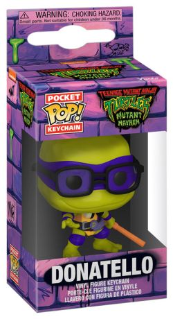 Figurine Funko Pop Tortues Ninja Donatello - Porte-clés (Mutant Mayhem)