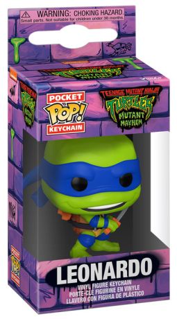 Figurine Funko Pop Tortues Ninja Leonardo - Porte-clés (Mutant Mayhem)