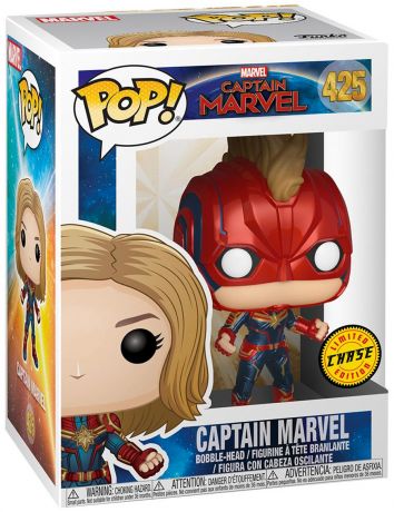 Figurine Funko Pop Captain Marvel [Marvel] #425 Captain Marvel avec casque [Chase]