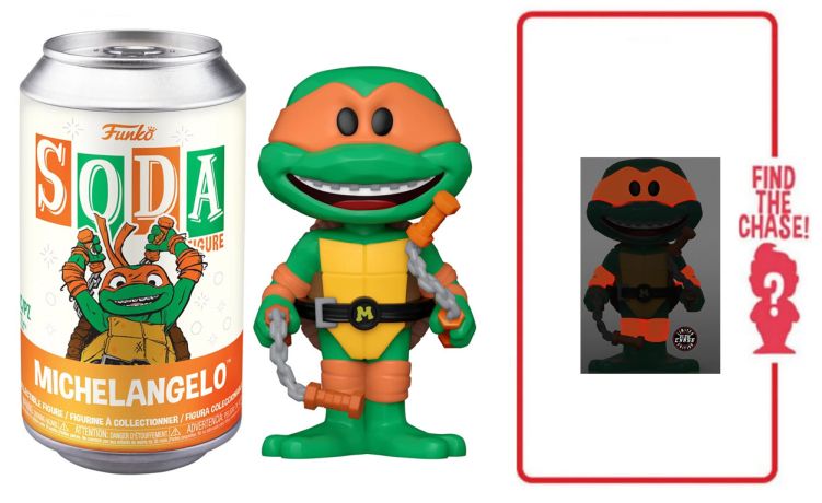 Figurine Funko Soda Tortues Ninja Michelangelo (Canette Orange)