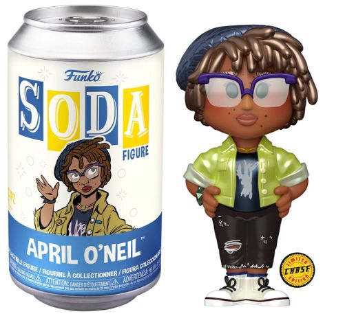 Figurine Funko Soda Tortues Ninja April O'Neil (Canette Bleue) [Chase]
