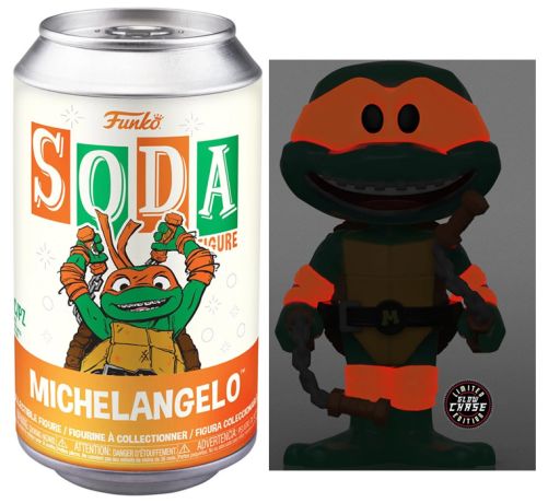 Figurine Funko Soda Tortues Ninja Michelangelo (Canette Orange) [Chase]