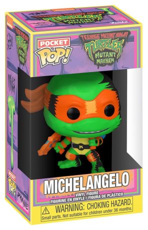 Figurine Funko Pop Tortues Ninja Michelangelo (Black Light) - Pocket