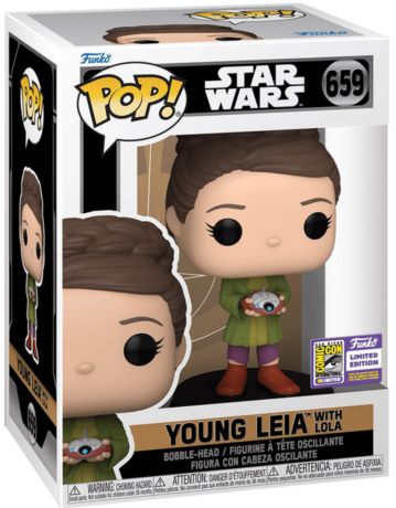 Figurine Funko Pop Star Wars : Obi-Wan Kenobi #659 Leia Jeune avec Lola
