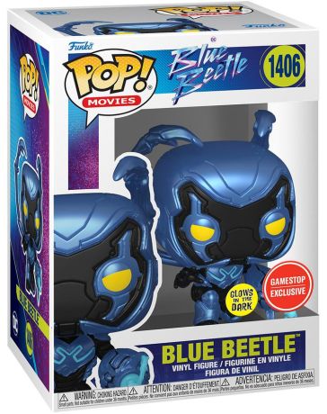 Figurine Funko Pop Blue Beetle [DC] #1406 Blue Beetle - Glow in the Dark