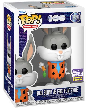 Figurine Funko Pop Warner Bros 100 ans #1259 Bugs Bunny en Fred Pierrafeu