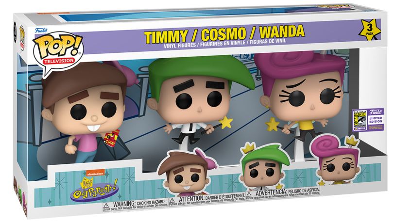 Figurine Funko Pop Mes parrains sont magiques Timmy Turner / Wanda / Cosmo - Pack