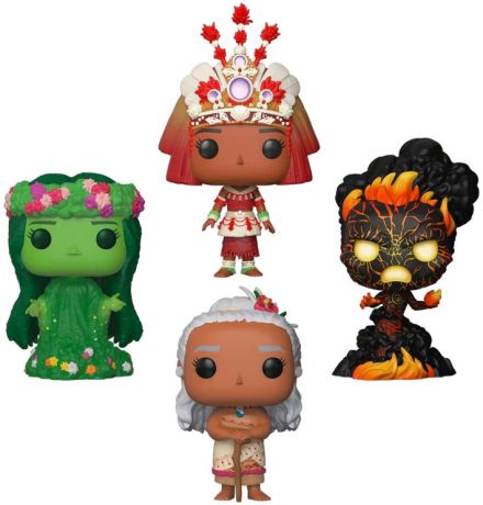 Figurine Funko Pop Vaiana [Disney] Vaiana / Grand-Mère Tala / Te Ka / Te Fiti - 4 Pack