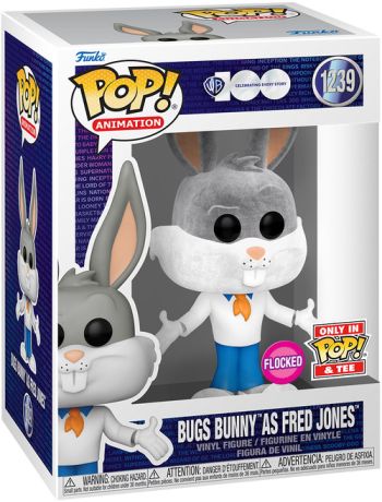 Figurine Funko Pop Warner Bros 100 ans #1239 Bugs Bunny en Fred Jones - Flocked