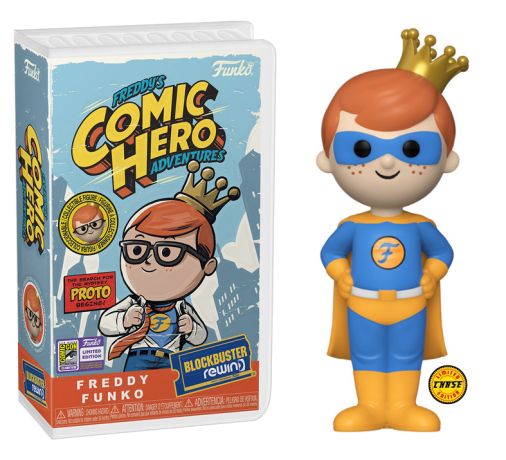 Figurine Funko Blockbuster Rewind Freddy Funko Freddy Funko (Costume Complet de Super-héros) [Chase]