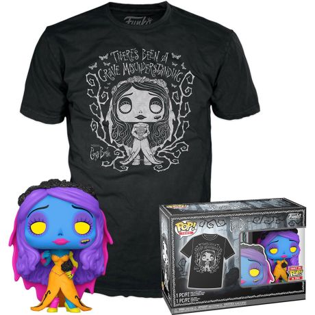 Figurine Funko Pop Les Noces funèbres #1370 Emily (Black Light) - T-Shirt