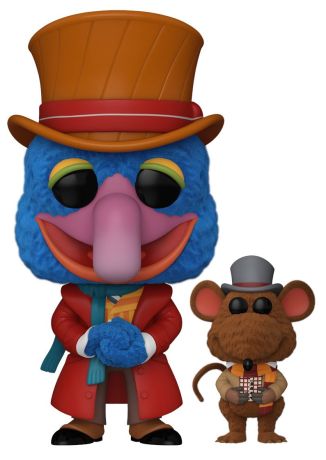 Figurine Funko Pop Les Muppets #1456 Charles Dickens avec Rizzo (Noël chez les Muppets) - Flocked