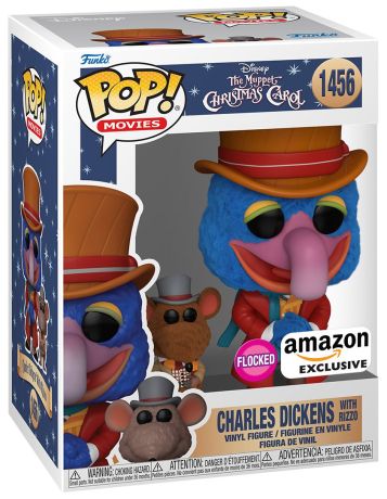 Figurine Funko Pop Les Muppets #1456 Charles Dickens avec Rizzo (Noël chez les Muppets) - Flocked