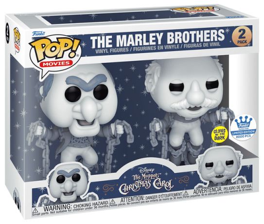 Figurine Funko Pop Les Muppets Les Frères Marley Glow in the Dark - Pack (Noël chez les Muppets)