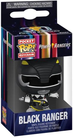 Figurine Funko Pop Power Rangers Ranger Noir - Porte-clés