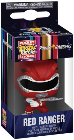 Figurine Funko Pop Power Rangers Ranger Rouge - Porte-clés