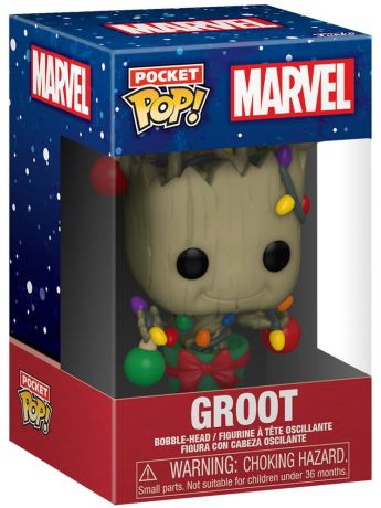 Figurine Funko Pop Marvel Comics Groot Noël Pocket - T-Shirt