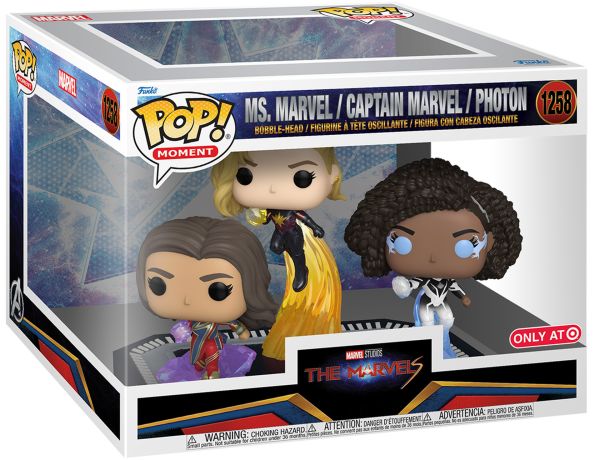 Figurine Funko Pop The Marvels #1258 Miss Marvel / Captain Marvel / Photon - Moment