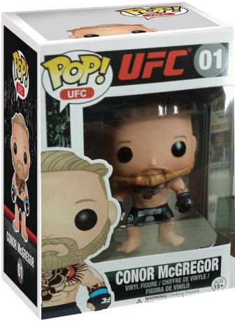 Figurine Funko Pop UFC: Ultimate Fighting Championship #01 Conor McGregor en Short Noir (Dethrone Logo)