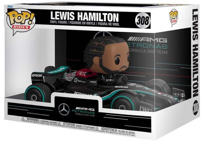 Figurine Funko Pop Formule 1 (F1) #308 Lewis Hamilton avec Mercedes AMG F1