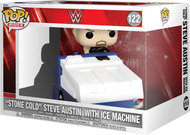 Figurine Funko Pop WWE #122 Stone Gold Steve Austin avec Surfaceuse