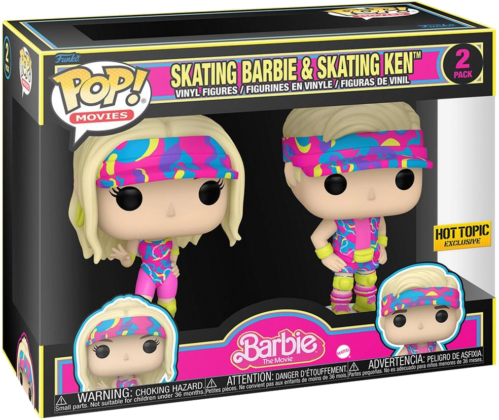 Figurine Pop Barbie (Film) pas cher : Barbie & Ken en rollers - Pack